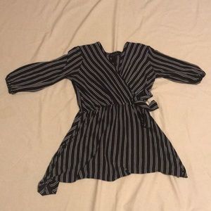 Blue/white striped Minidress